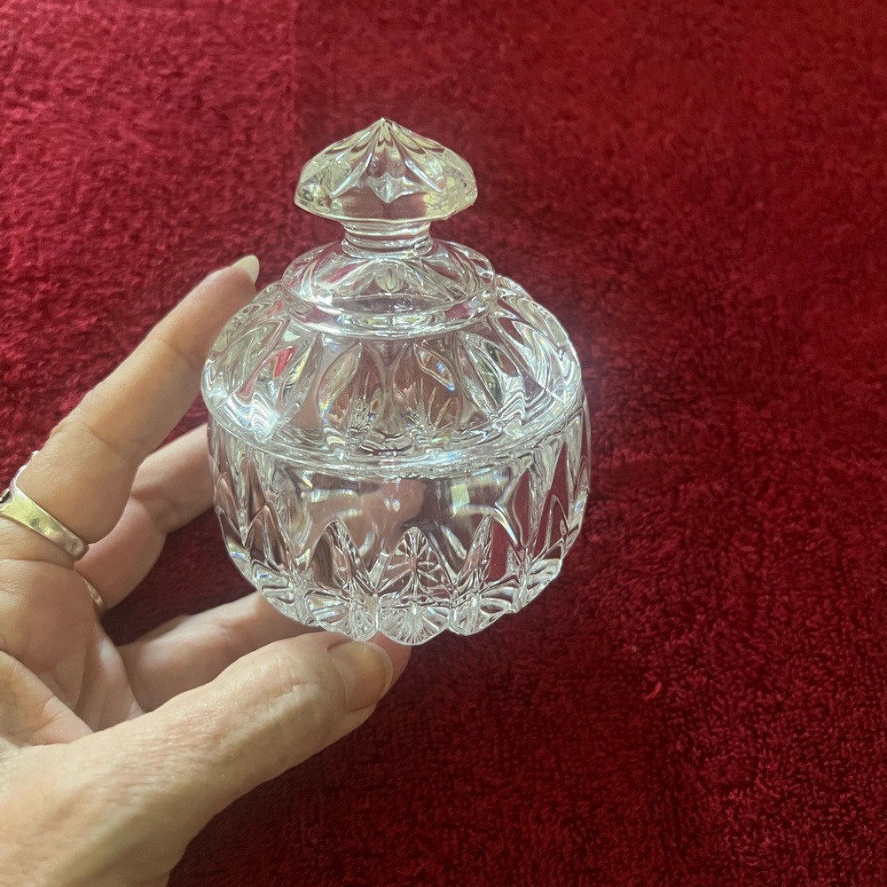 Crystal sugar bowl or trinket holder